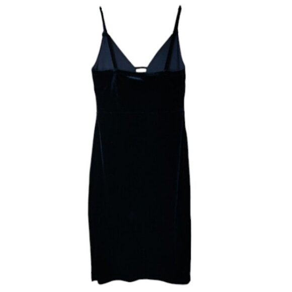 Forever 21 black velvet bodycon midi dress size S - Picture 5 of 7